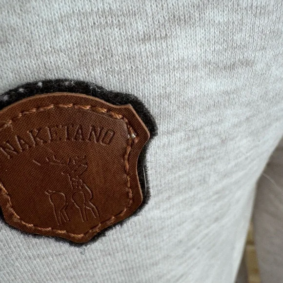 Naketano Oatmeal Heather Hoodie Sweatshirt with rope details - Picture 6 of 16